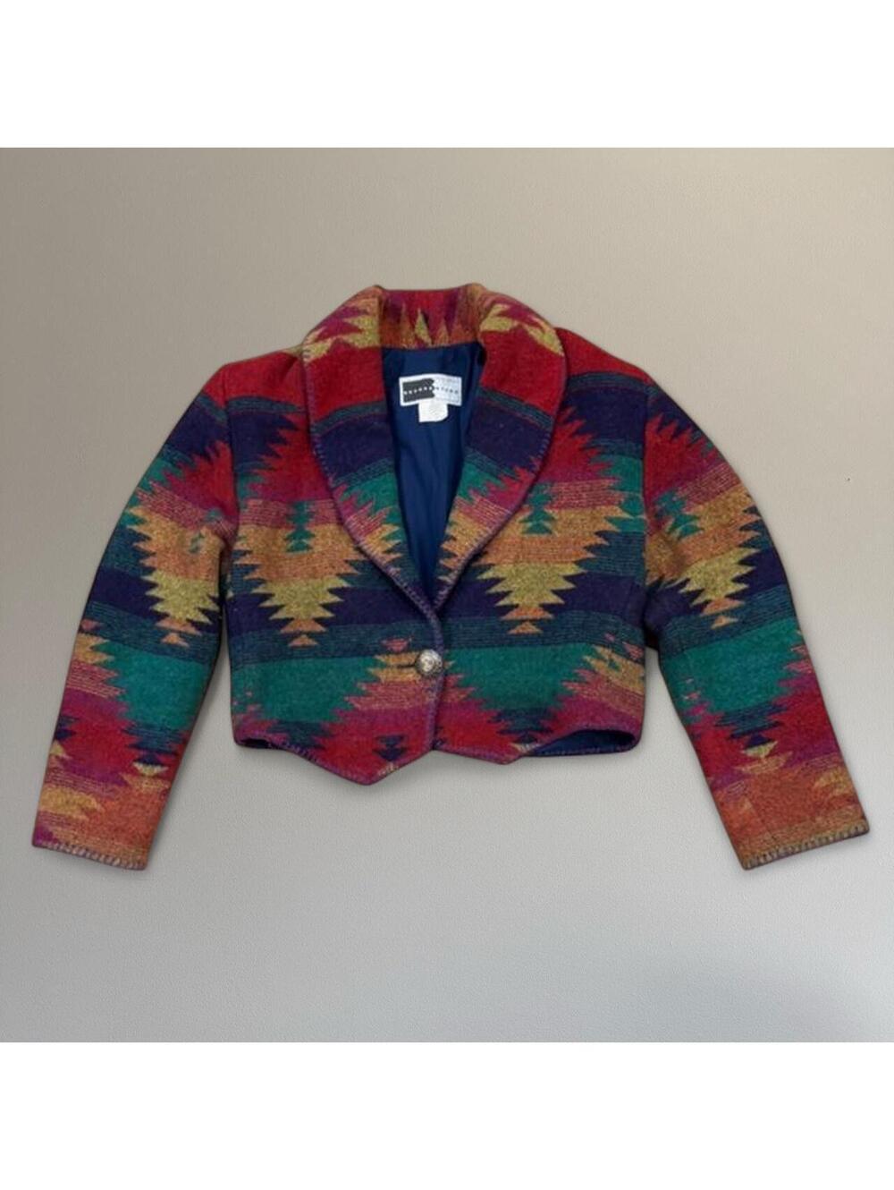 Vintage southwestern cropped jacket from Rhonda Stark. Size M.